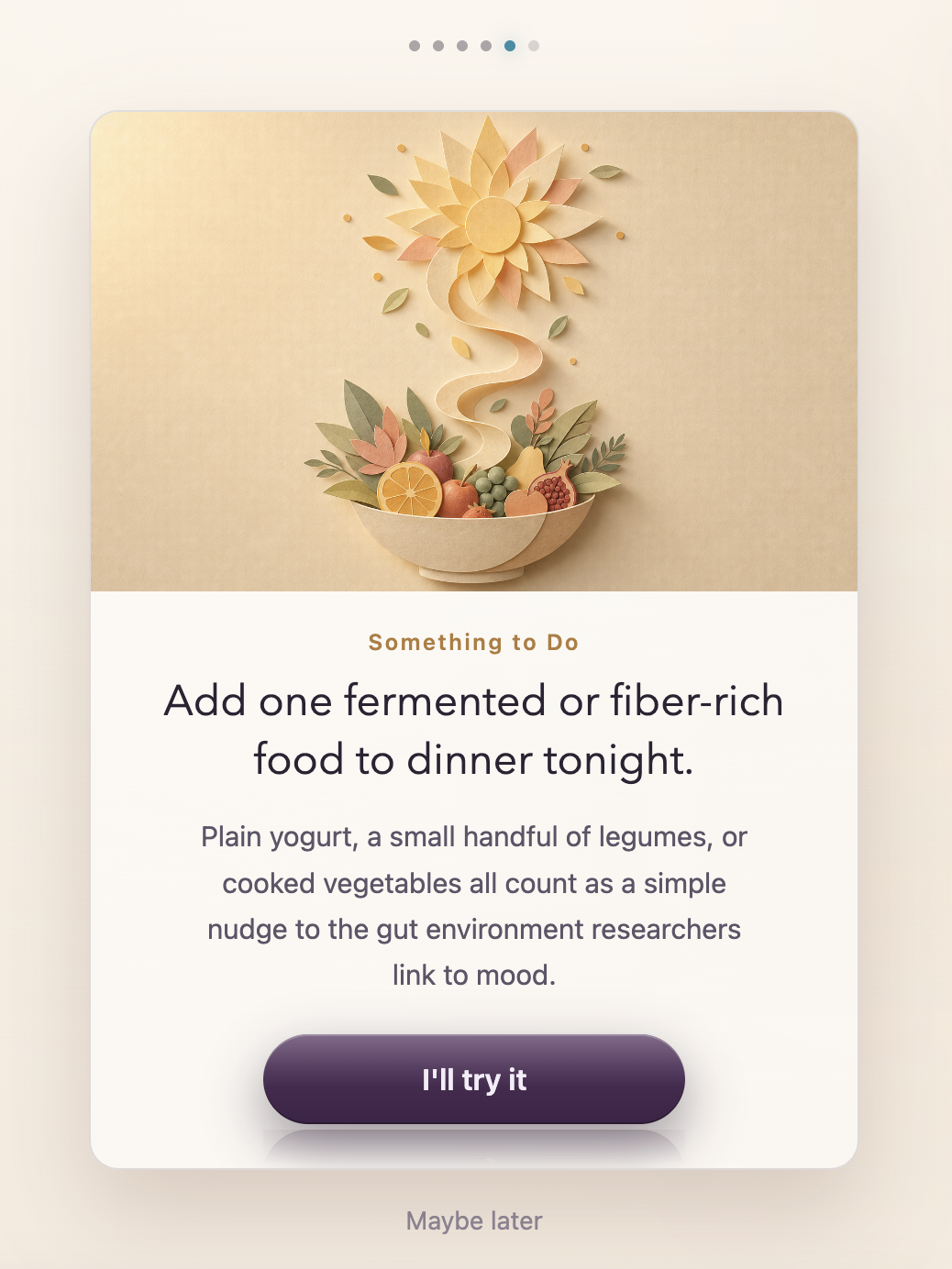 Your Daily Spark: Something to Do card